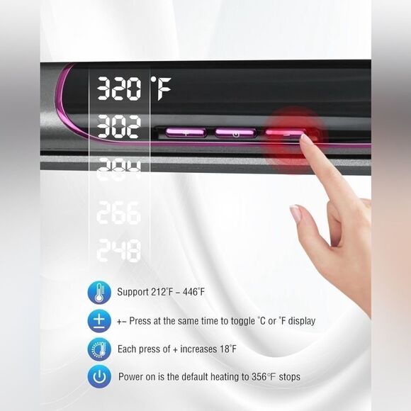 2 In 1 Hair Straightener Flat Iron Curler Waver With Negative Ion Stylin… - Picture 4 of 11